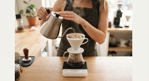 Preparo V60 — blooming